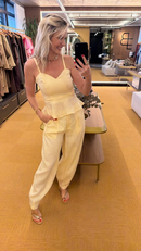 Conjunto Marjorie em Linho - Amarelo - frente
