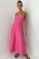 Vestido Midi Ivy - Pink - frente