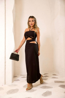 Conjunto Maravilhoso em Linho - Preto - frente