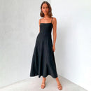 Vestido Midi Ivy - Preto - frente