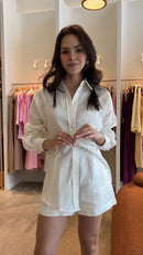 Conjunto 100% Linho Lutecia - Branco - frente