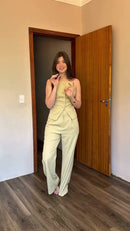 Conjunto Colete e Calça Pantalona - Verde Claro - frente