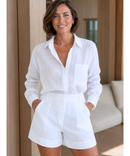 Conjunto Nila Toque de Linho - Branco - frente