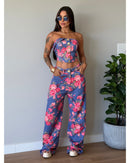 Conjunto Flores Katharina - Azul Escuro - frente