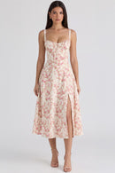 Vestido Bustier Mavie - Branco Floral - frente