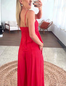 Conjunto Samantha Preto - Coral - lateral