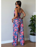 Conjunto Flores Katharina - Azul Escuro - costas