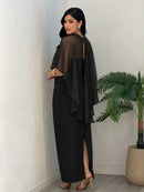 Vestido Longo Tomara Que Caia Capa Margot - Preto - costas