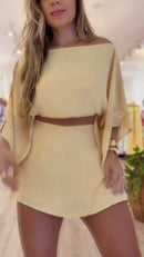 Conjunto Três Peças Capa - Amarelo - detalhe