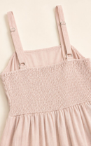 Vestido Sofia em Linho Lavado - Rosa Claro - detalhe
