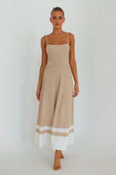Vestido Midi Ivy - Bege - frente