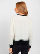 Casaqueto em Mescla de Mohair - Off White - costas