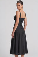 Vestido Bustier Mavie - Preto - costas