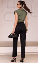 Conjunto Leonora - Verde Militar - costas
