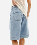 Bermuda Jorts Jeans Cintura Média - Azul Claro - costas