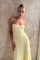 Vestido Midi Ivy - Amarelo - lateral