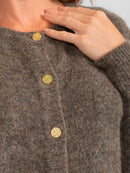 Casaqueto em Mescla de Mohair - Bege Acinzentado Mescla - detalhe