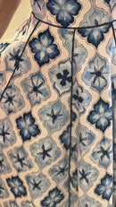Vestido Midi Estampado Azulejo - Azul Estampado - detalhe