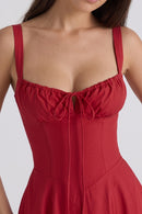 Vestido Bustier Mavie - Vermelho - detalhe