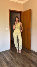 Conjunto Colete e Calça Pantalona - Verde Claro - frente