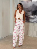 Conjunto Ballon Rose Flowers