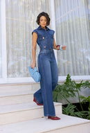 Conjunto Jeans 100% Wide Leg