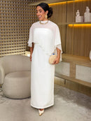 Conjunto Vestido Creme Madame