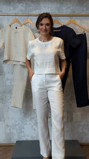 Conjunto 100% Linho natural Bella