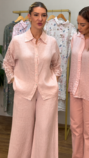 Conjunto em Linho Italiano com Renda