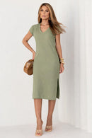 Vestido Midi Texturizado Aurora