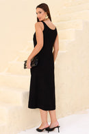 Vestido Midi de Alfaiataria Viscose Alicia