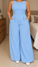 Macacão Pantalona com bolso