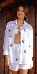 Conjunto Bordado Tucano | Linho