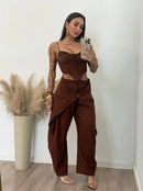 Conjunto Calça Barrel e Corset Gisele
