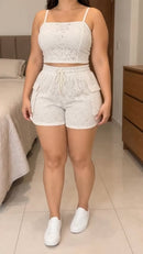 Conjunto Cropped com Short Mari
