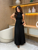Vestido malha moletinho gola alta