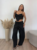 Conjunto Calça Barrel e Corset Gisele
