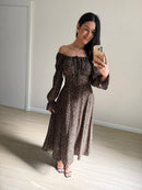 Vestido Viscolinho Rebeca Manga Longa