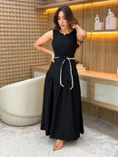 Vestido Linho Marrant | Acompanha Faixa