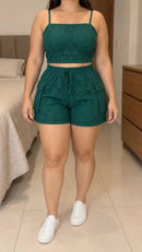 Conjunto Cropped com Short Mari