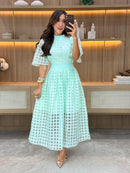 Conjunto chiffon | quadriculado