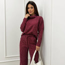 Conjunto Lanzinha Blusa Detalhe Bolsos e Pantalona