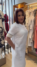 Vestido 100% Linho com bolso