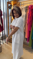 Vestido 100% Linho com bolso